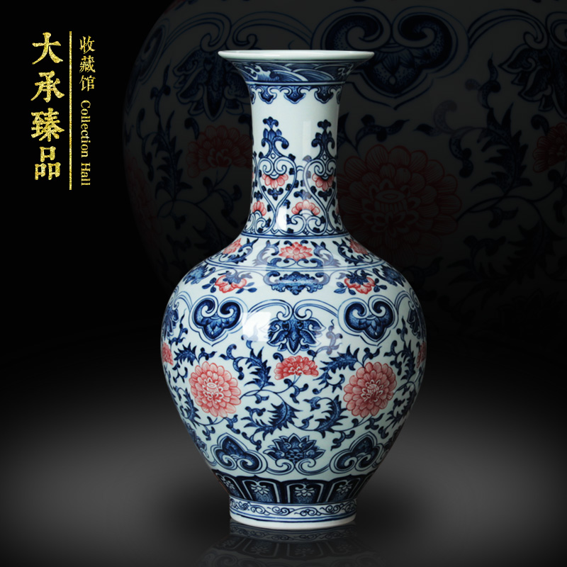 Jingdezhen ceramics vase full hand - made porcelain youligong tangled branches of the reward bottle contracted and I household adornment