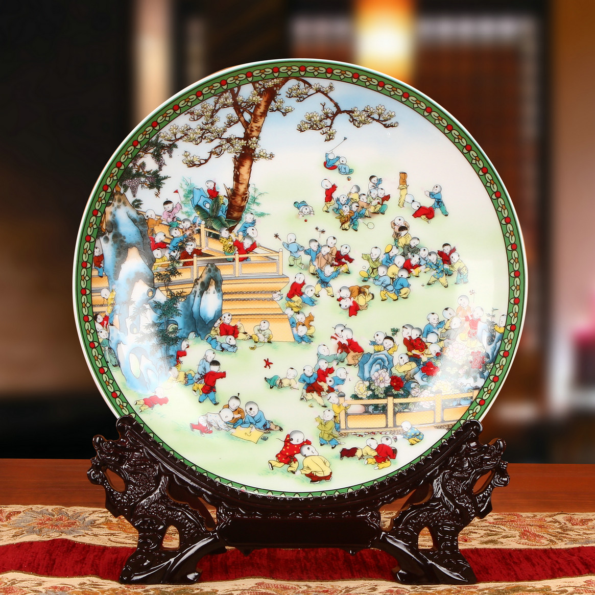 Jingdezhen ceramics colorful figure sat the ancient philosophers hang dish plate faceplate wedding gift decoration home furnishing articles