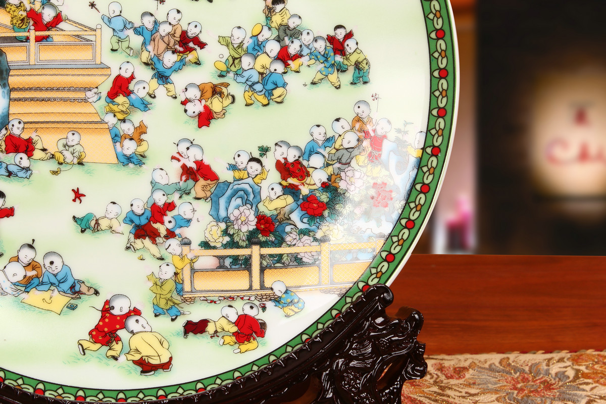 Jingdezhen ceramics colorful figure sat the ancient philosophers hang dish plate faceplate wedding gift decoration home furnishing articles