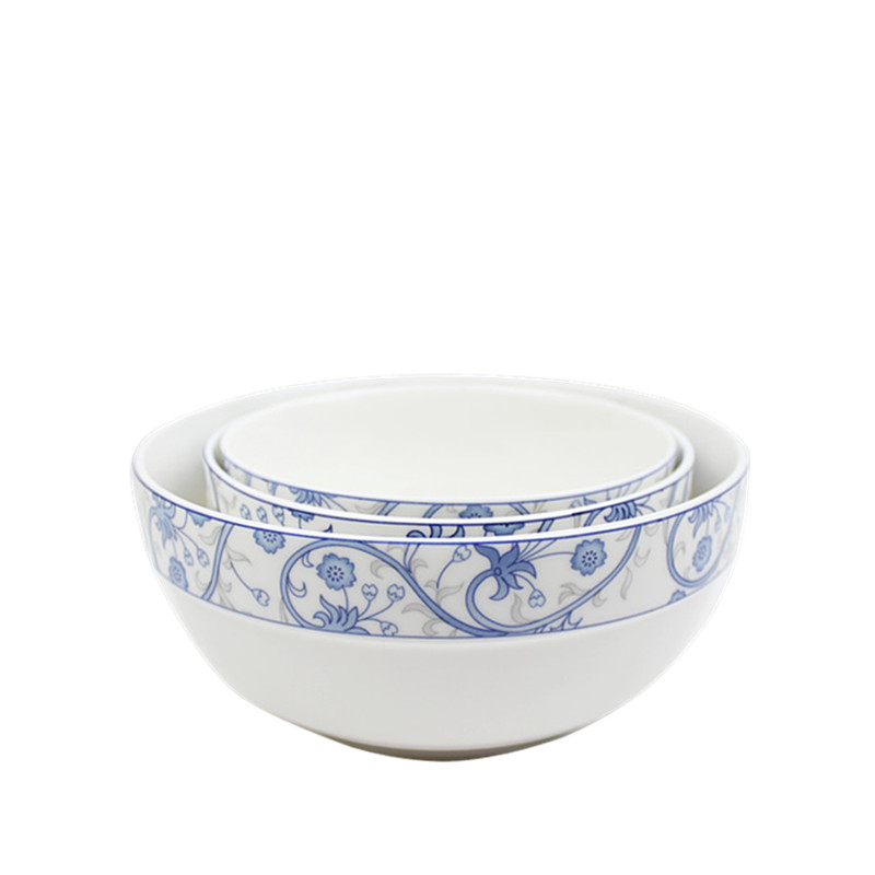 The livelihood of The people to both lotus bloom edge noodles bowl of soup bowl 4.5 "5" 6 "job elegant light blue bowls