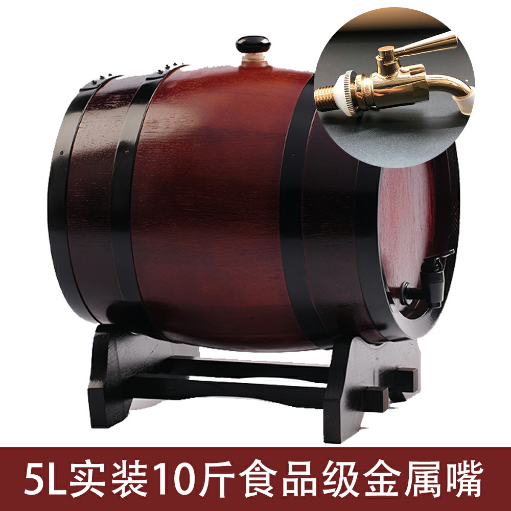 high-quality 5l liter oak wine barrels brand no liner home-brewed wine dry wine barrels wooden toasted oak barrels