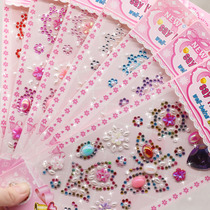 Butterfly flowers Children acrylic Diamond stickers with glue Easy to tear stickers Reward DIY stickers Parent-child toys paste painting