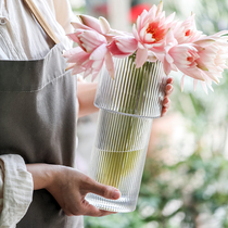 Roman glass vase ins Wind Net red creative water cultivation hydroponic flowers dried flower flower flower arrangement living room flower arrangement