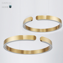 2019 New Lightroom Chandra Lightlight Lightlight Lightroom Designer of C - font Circle Stainless Steel Light