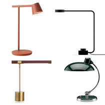 Nordic Denmark desk lamp designer reading lights in office with library creative night reading lights LED wood grain