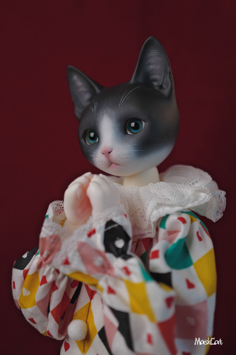 甜酒bjd◆【maskcatdoll小猫咪】42cm 四分 猫猫人 bjd