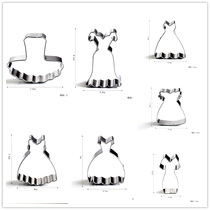 Stainless steel frosting cookie mold Skirt dress Wedding sundress princess dress Fruit and vegetable steamed bun cutting mold