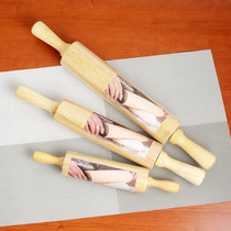 Rolling pin Solid wood dumpling skin Household artifact Solid wood large roller catch noodle stick Roller dry noodle stick Rolling noodle skin
