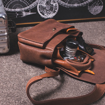 zerc hand-made deerskin retro functional bag full leather hand-made crossbody shoulder walkbag shoulder leisure bag