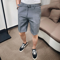 Summer casual shorts mens slim straight tube trend thin 5-point pants Korean version of all-color five-point pants men