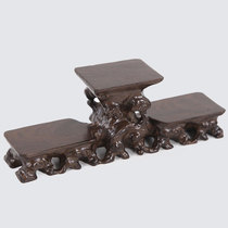 Mahogany high and low root carving base Ebony teapot base Small ornaments Black Azusa wood strange stone jade wooden bracket