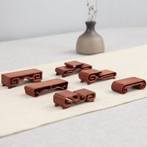 Mahogany carving crafts ornaments base Solid wood seal jade head base Small scroll base Red sandalwood bracket