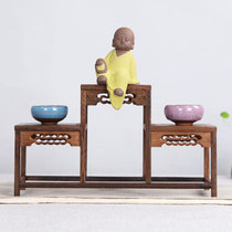 Mahogany purple sand pot shelf Tea set rack Small Bogu rack Solid wood shelf Chicken wing wood bracket Small multi-treasure pavilion base