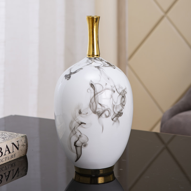 New Chinese style light the key-2 luxury ceramic vase is placed between example floor dried flowers, soft adornment flower arrangement sitting room furnishings