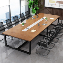 Conference table Office desk and chair combination Negotiation modern size workbench Reception office training Long table
