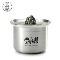Sanpintang tin tea pot Tin pot Pure tin household sealed tea storage tank Tea barrel Tea warehouse Landscape room