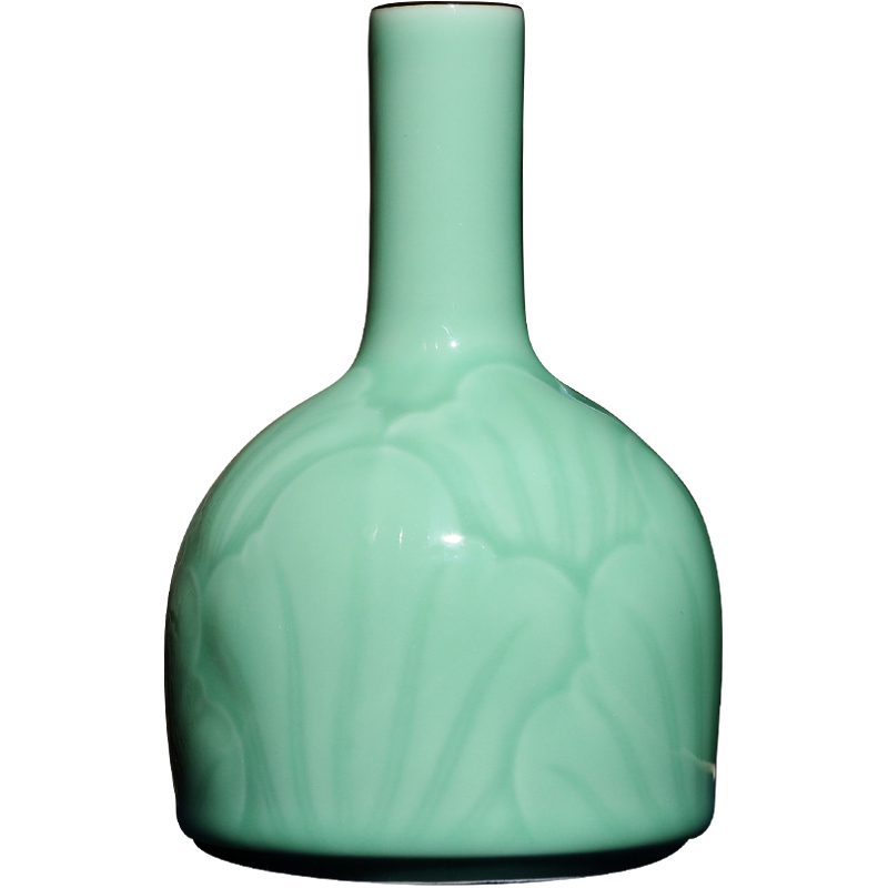 Oujiang longquan celadon vase whirlwind bottle creative ceramic craft flower adornment of the sitting room of Chinese style household furnishing articles