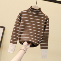 Boy T-shirt 2020 Winter new children warm base shirt long sleeve baby Autumn Winter foreign style coat Korean tide