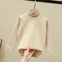 Boys autumn winter T-shirt 2020 new children fashionable foreign children solid color base shirt baby winter coat tide