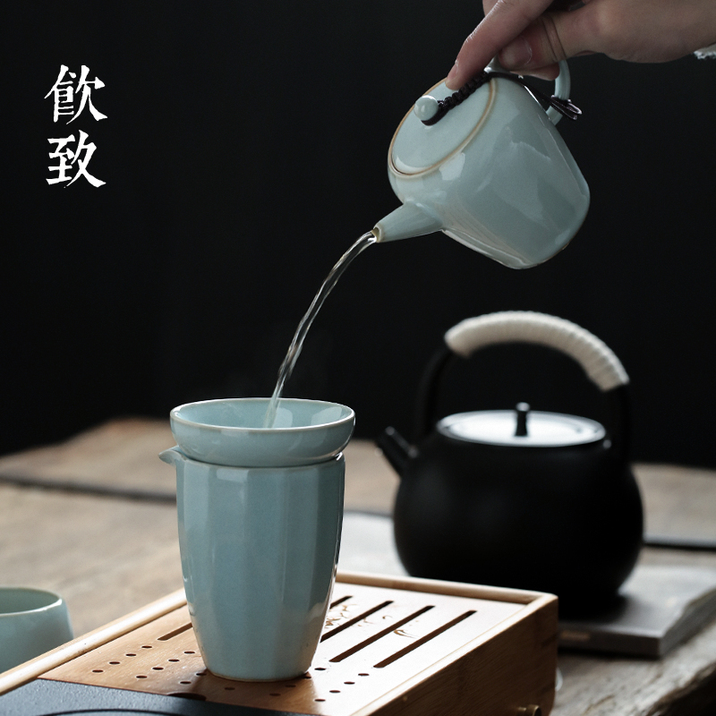 Ultimately responds to up teapot single pot of small open piece of jingdezhen ceramic filter tea household mini kung fu tea set by hand