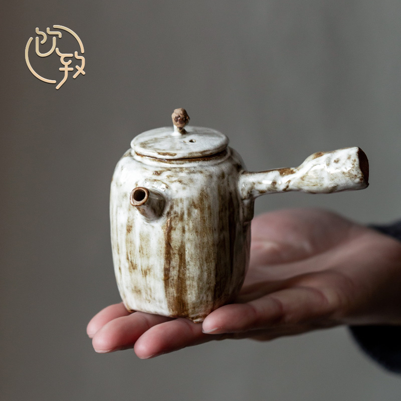 Ultimately responds to hand making coarse clay side took pot of Japanese ancient ceramic household teapot kung fu tea set filter with a single pot