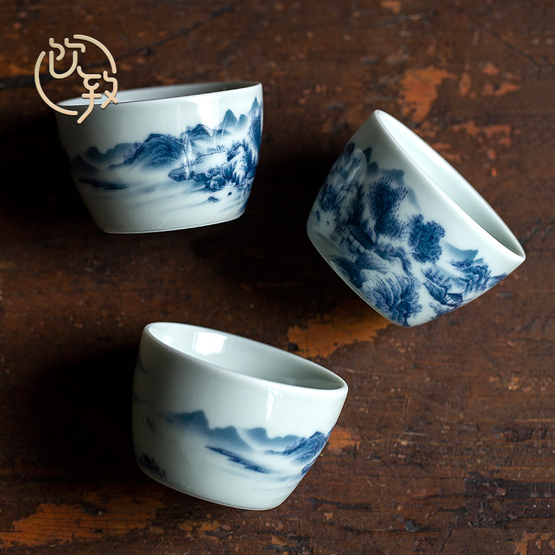 To a home owner drinks per single high - end glair tea cup sample tea cup cup jingdezhen porcelain of a character