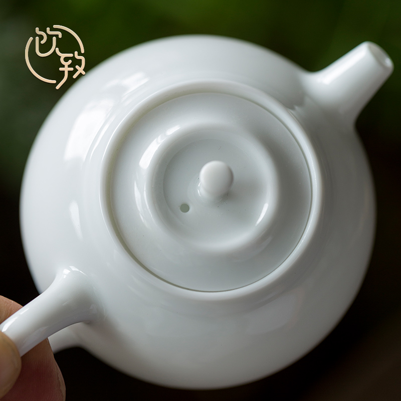 Ultimately responds to the teapot one mini single pot of jingdezhen ceramic kung fu sweet white glazed pot in hand white porcelain tea pot