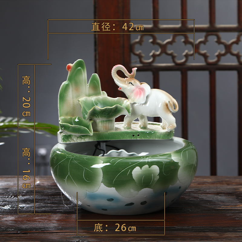 Chinese creative ceramic water aquariums home sitting room goldfish bowl office desktop humidifying geomancy fortune