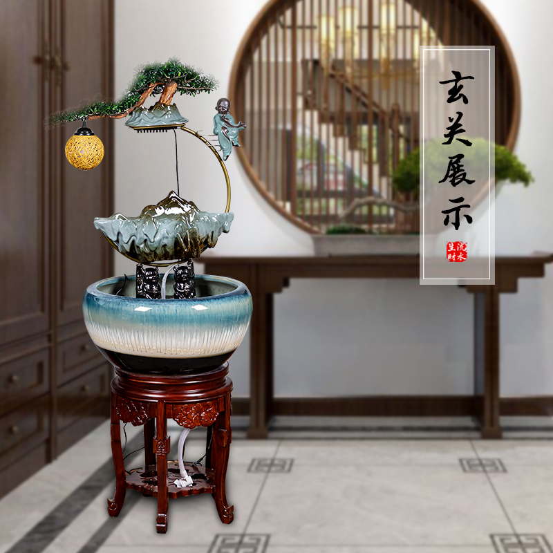 Cabinet ceramic up zen loose ground water fog a goldfish bowl sitting room porch jingdezhen ceramic cylinder fish bowl