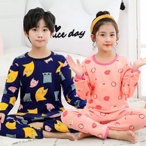 Childrens thermal underwear set plus velvet thickened boy fashion childrens good children autumn pants winter