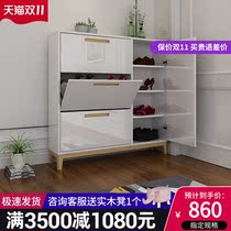 Nordic simple paint ultra-thin door flip shoe cabinet modern home porch cabinet Hall Cabinet economic shoe rack