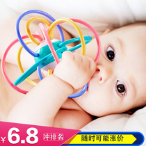 Baby baby toy Manhattan hand grip ball 3 Grip training 6 months rattles can bite 4 Puzzle early education 1 year old