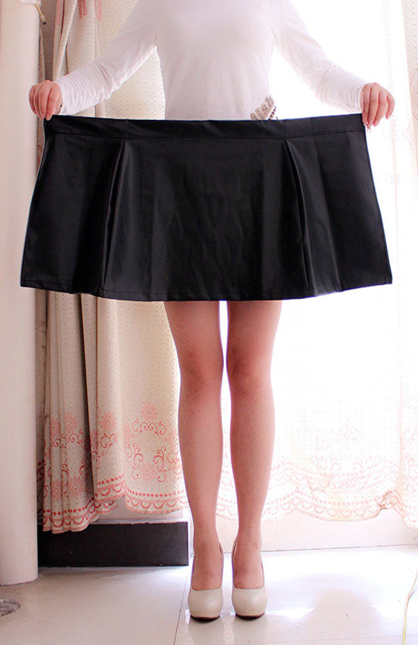 独家 性感拉链全开齐b比超短裙皮裙子暴露女款干爹最爱紧身包臀裙