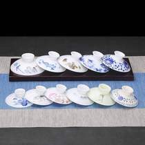 Baolin single cover three-cai cover bowl Tea bowl Tea cup lid with lid Ceramic Kung Fu tea set accessories zero with white porcelain large