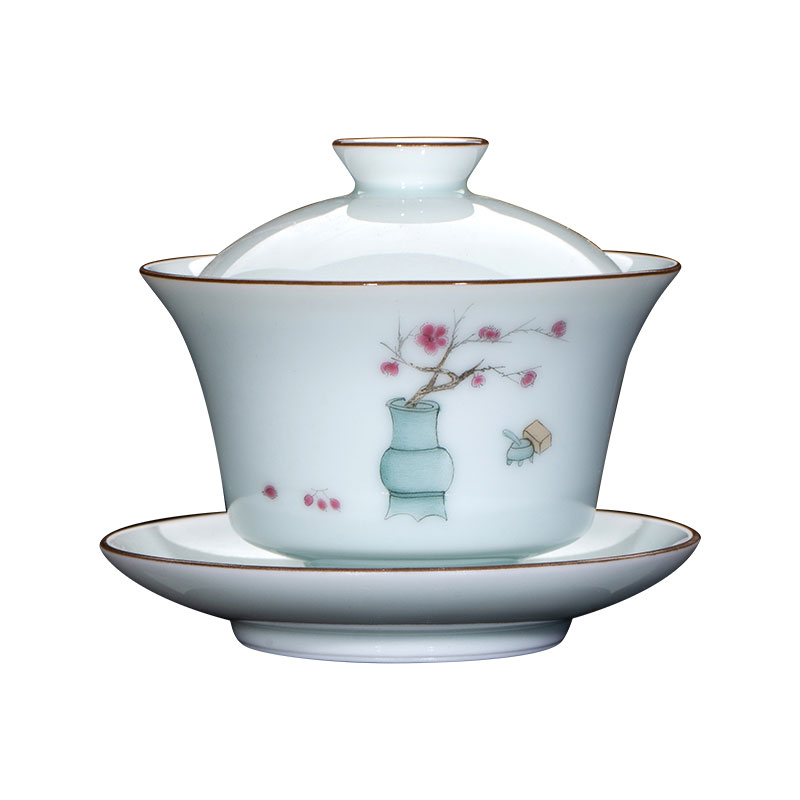 Clock home tea set home sitting room is a small set of ceramic up tureen the shadow of a complete set of green kung fu tea set office to receive a visitor