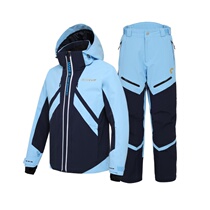 2122CARVE South Korea Ski Suit Waterproof Windproof Warm Professional Snowsuit Pants Winter Outdoor Male Blue 3