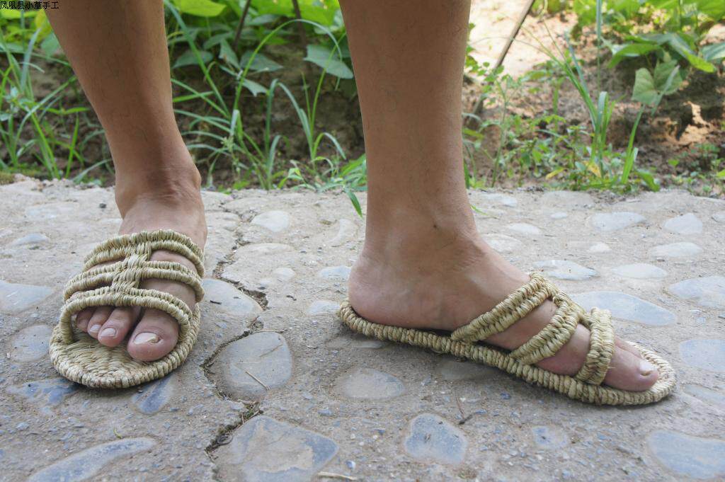厂家直销精品手工草鞋,麻鞋,全麻拖鞋,情侣草鞋(王字拖)