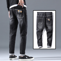 Autumn mens pants straight loose jeans mens Joker Korean fashion casual trousers handsome young mens clothing