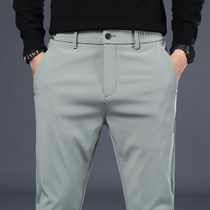 Autumn mens pants to work mens casual trousers slim feet trend Joker brand business pants dress pants