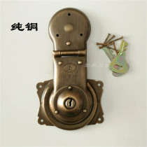 Camphor wooden box hardware copper accessories box lock buckle Ming and Qing Chinese antique retro old-fashioned pure copper lock buckle buckle nose
