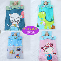Childrens sleeping bags autumn and winter thickened middle-aged children Baby Cotton-proof kicks by primary school students thin sleeping bags four seasons Universal