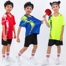 Speed Dry Table Tennis Suit Suit Childrens Boy Short Sleeve Breathable Blouse Competition Training Suit Customised Imprint