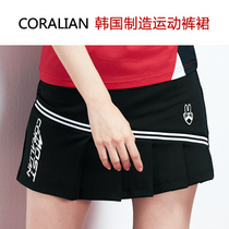 South Korea imported badminton clothing pants skirt women sports skirt with safety pants 6056 Black