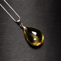 Natural yellow crystal necklace 925 silver long short pendant choker jewelry jewelry jewelry for men and women birthday gift