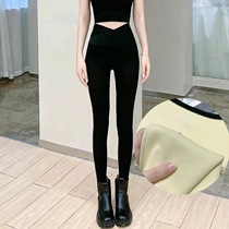 Small Ring Ring Shark Thermal Pants Plus Suede Beating Underpants On Foot Pants Autumn Winter Warm Display Slim Heating Pants