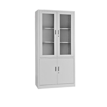 Kerry Xin Office Furniture Cabinet Steel Glass Door With Lock Office Short Cabinet File Cabinet Financial Information