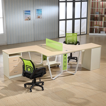 Office Furniture Staff Desk Chair 4 Persons Position Combined Modern Employee Computer Desk Brief Screen Four Persons