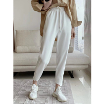 2021 Spring and Autumn New thin irregular three-dimensional cut delicate and comfortable knitted cotton pants womens casual Haren pants