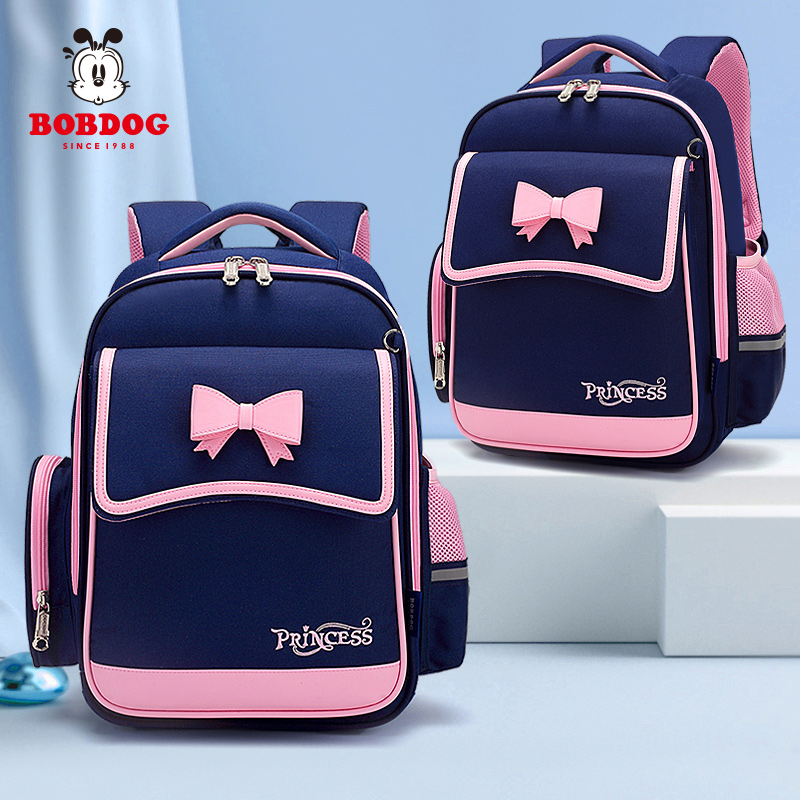 Babu Bean Elementary School Children's School Bag Women 1-3-6 Grade Protection Ridge Minus Children Bag 8-12 Girls Light Double Blind Bag 5