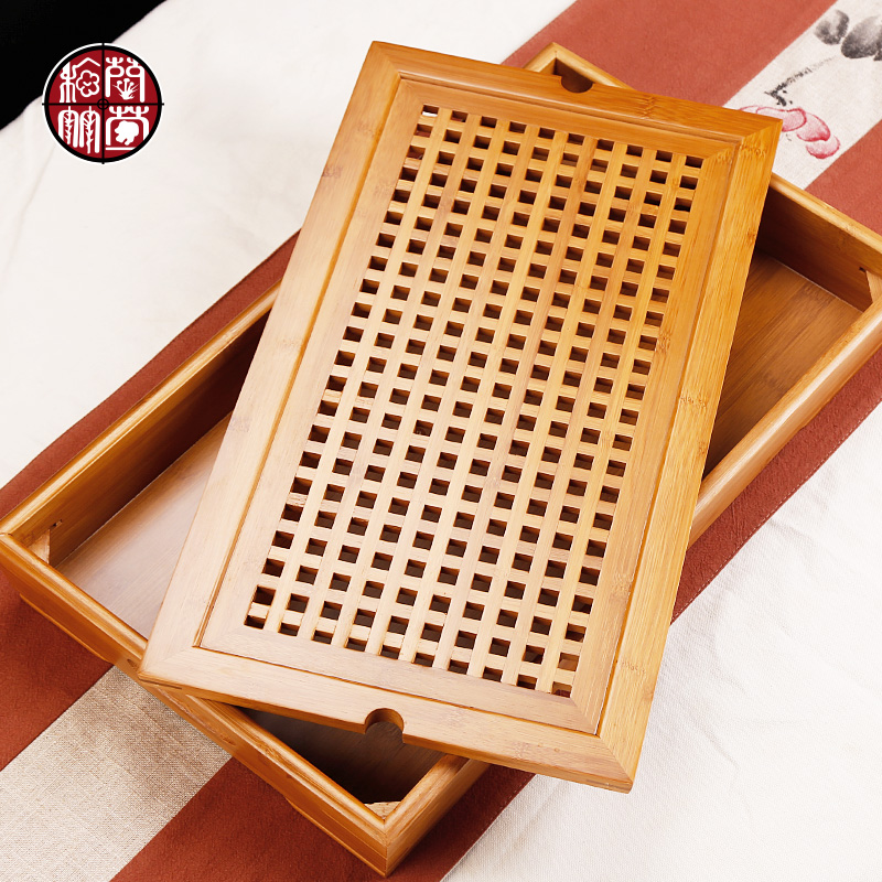 Kung fu tea tea tray was mini small water contracted simple embedded bamboo small bamboo tray was dry terms